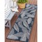 World Rug Gallery Distressed Palm Leaves Textured Flat Weave Indoor/Outdoor Area Rug 2' x 7' Navy 114NAVY2X7 - alternate 4